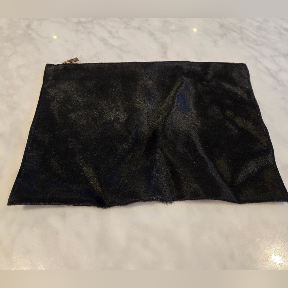 Victoria Beckham Black Pony Hair Pouch
